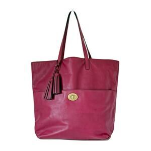 Coach Legacy Leather Turnlock Tote Deep Port Leather 26461